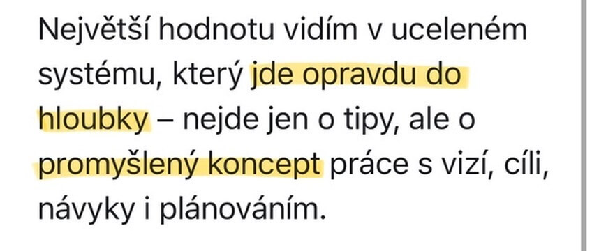 Reference: Největší hodnotu vidím v uceleném systému.